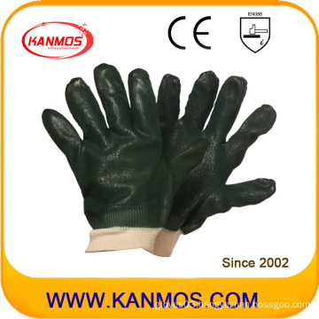 Black Anti-Slipping Industrial Safety PVC Dipped Work Gloves (51203SP)